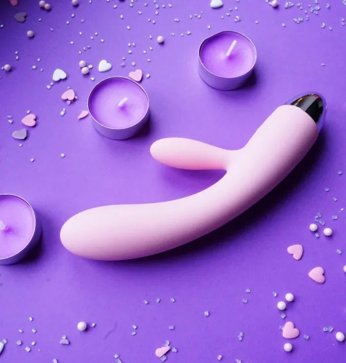 Luna, vibrador conejo rosa de doble estimulación interna y clitorial
